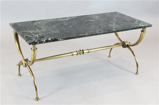 Raymond Subes (1893-1970). A gilt bronze coffee table, W.3ft 8in. D.1ft 8in. H.1ft 8in.